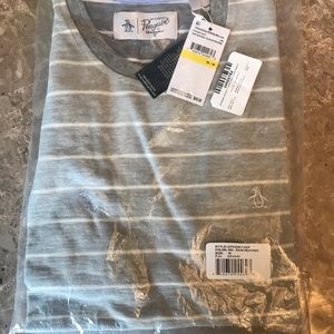 NWT - original penguin gray striped sweater
